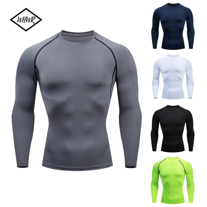 Men’s Compression Fit Long Sleeve – Quick-Dry Athletic Training Shirt