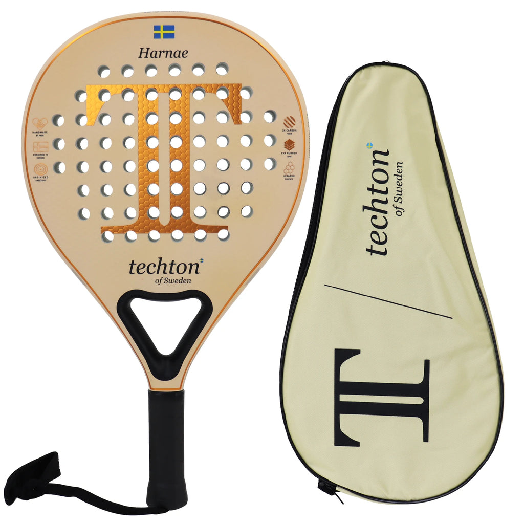 3K/12K Carbon Fiber Padel Racket – Foam Core Round Paddle with 3D Hexagon Design & Cover Bag