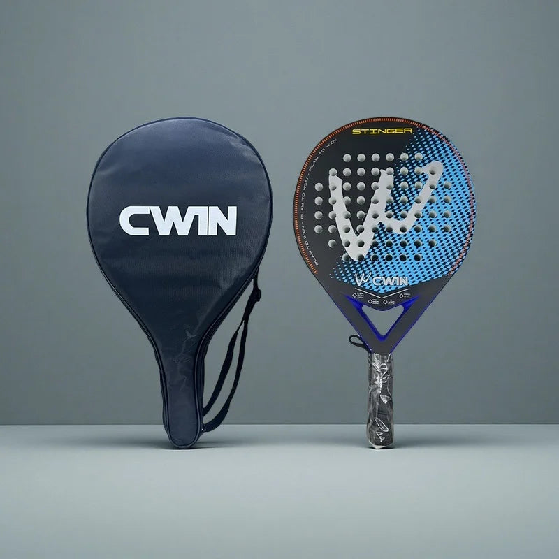 Cwin 2025 Professional Carbon Fiber Padel & Tennis Racket – Soft EVA Face with Bag Cover
