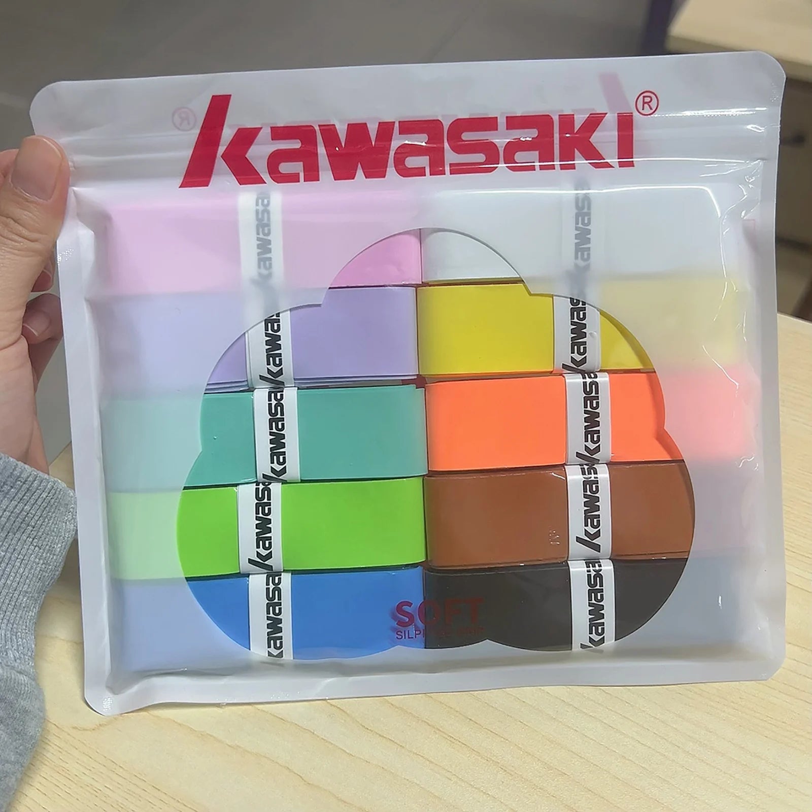 Kawasaki Padel & Tennis Overgrips – 5/10/60pcs Sticky Anti-Slip Shock Absorption Grip Tape