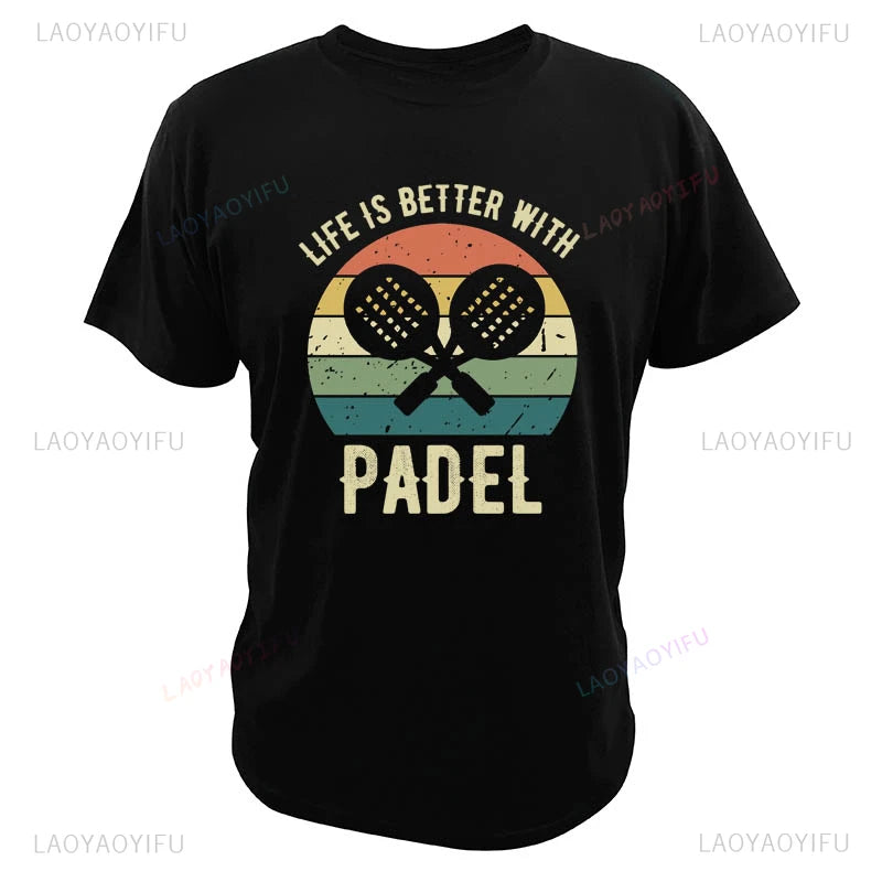 Porque Pierdo al Padel – Funny Cotton Graphic Tee for Men