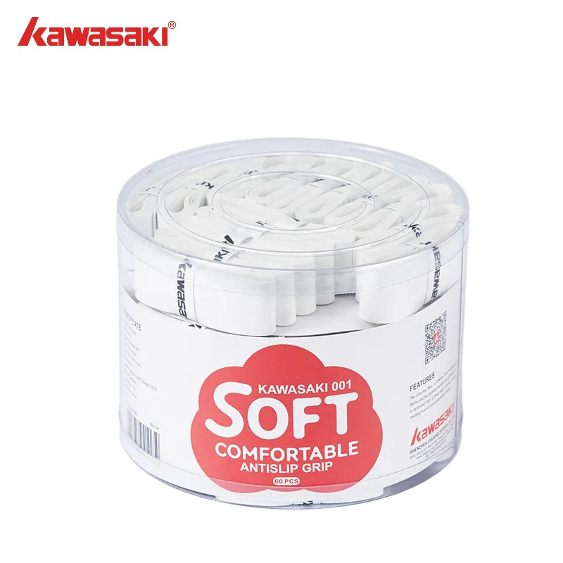 Kawasaki Padel & Tennis Overgrips – 5/10/60pcs Sticky Anti-Slip Shock Absorption Grip Tape
