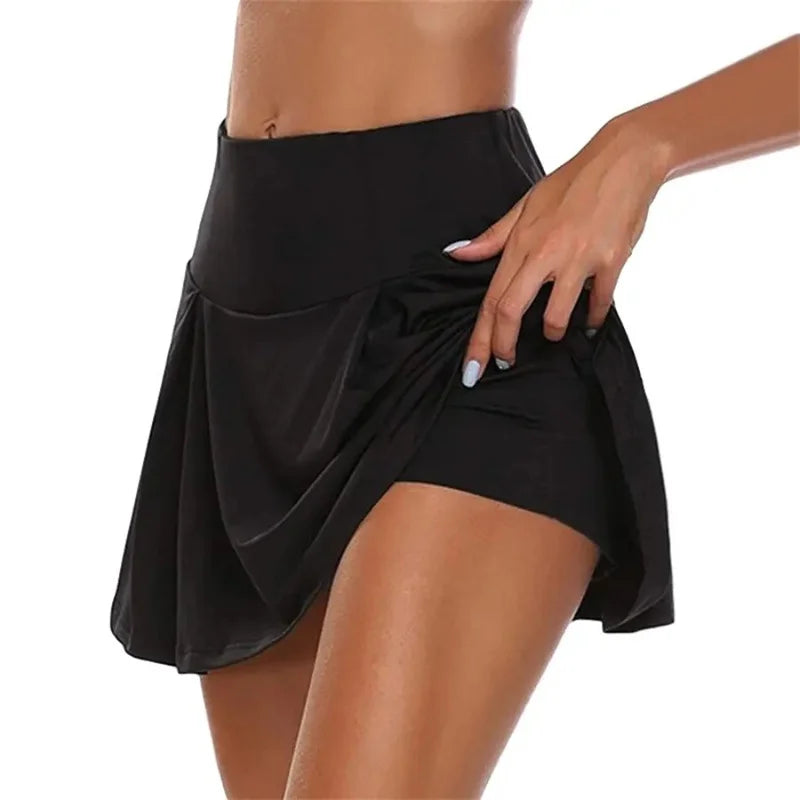 Women’s Tennis & Fitness Skirt | Quick-Dry High Waist Sports Skort with Inner Shorts