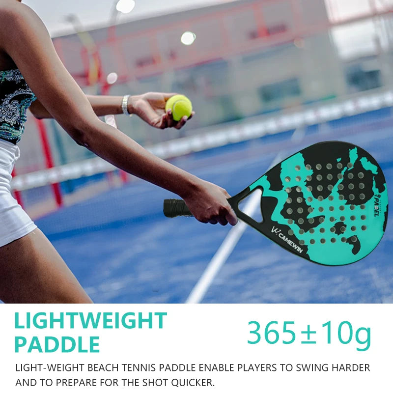 Lightweight Carbon Fiber Padel Racket – High Elasticity Tennis & Fitness Racquet