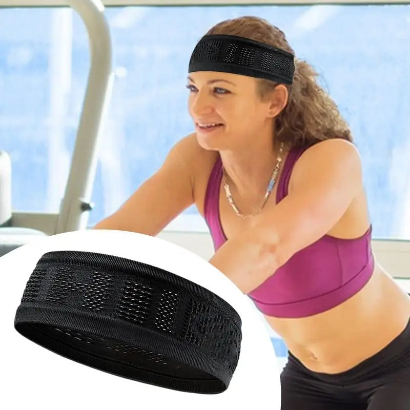 Unisex Elastic Sports Sweatband – Yoga & Fitness Headband with Logo