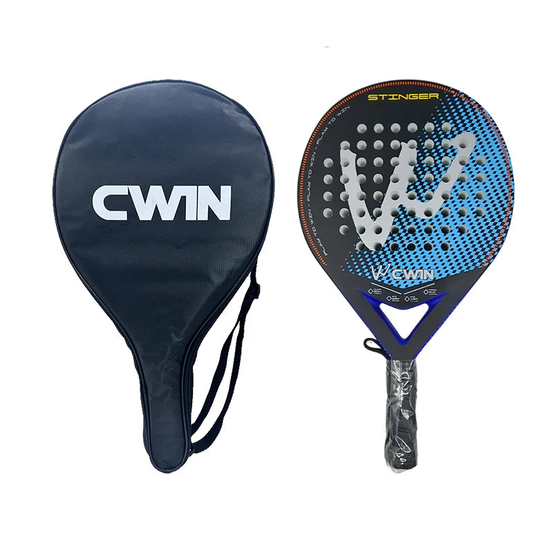 Cwin 2025 Professional Carbon Fiber Padel & Tennis Racket – Soft EVA Face with Bag Cover