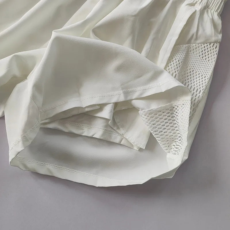 Women’s High-Waist 2-in-1 Quick-Dry Court Shorts – Breathable & Supportive Fit