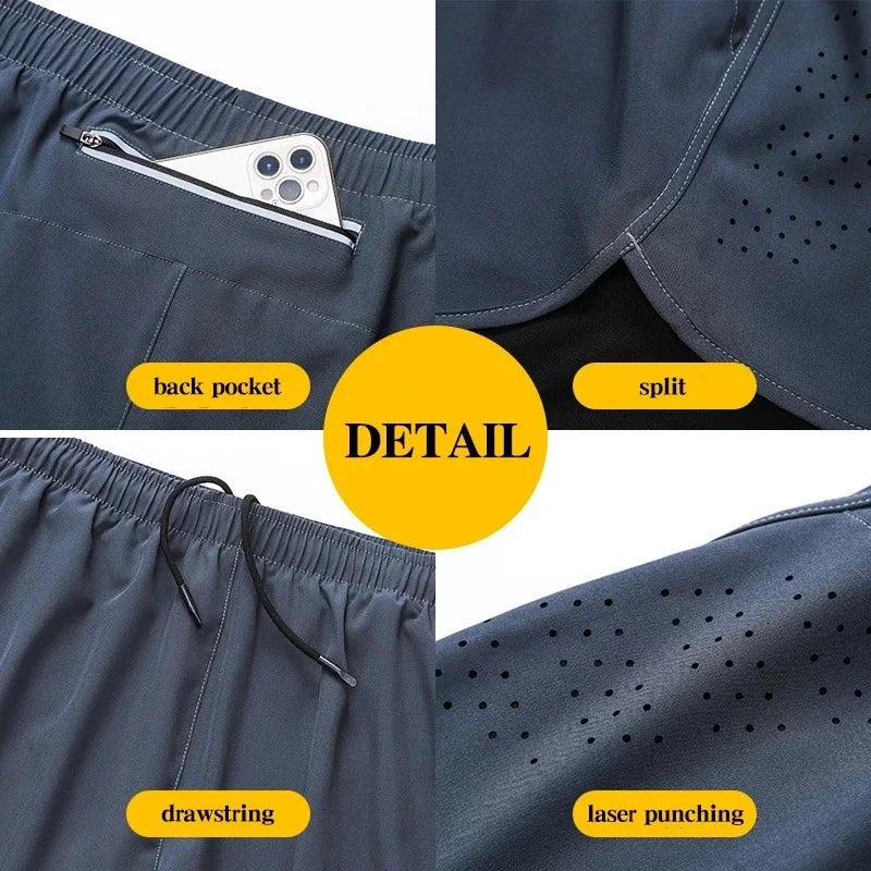 Men’s 2-in-1 Padel/Tennis Shorts – Quick-Dry Double-Layer Summer Court Shorts with Pockets