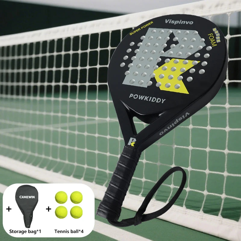 POWKIDDY Ultra-Light Carbon Fiber Padel & Tennis Racket – High Elasticity, Premium Quality