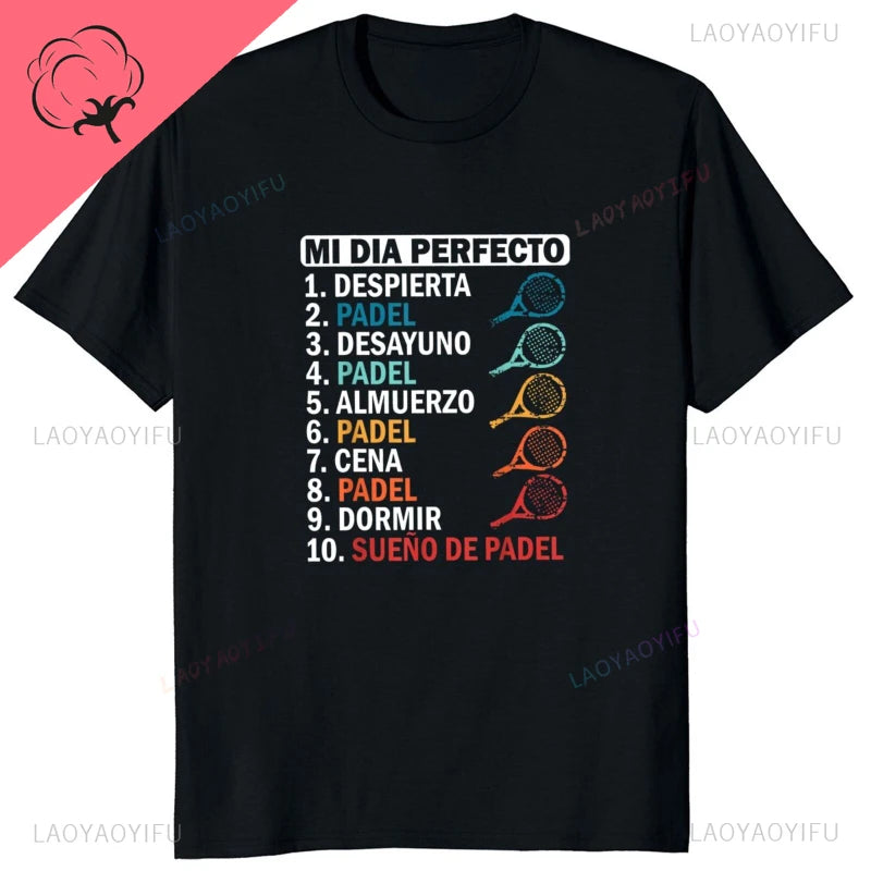 Porque Pierdo al Padel – Funny Cotton Graphic Tee for Men