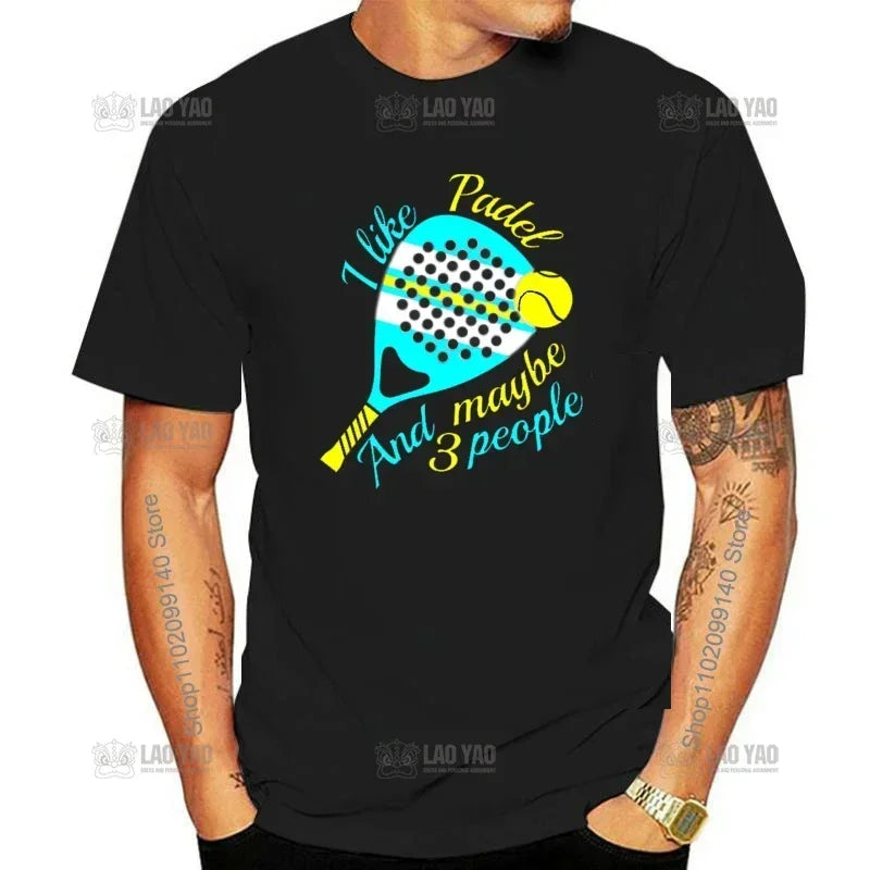 Funny Padel Graphic Tee – Harajuku Style Rick & Morty-Inspired Shirt for Men