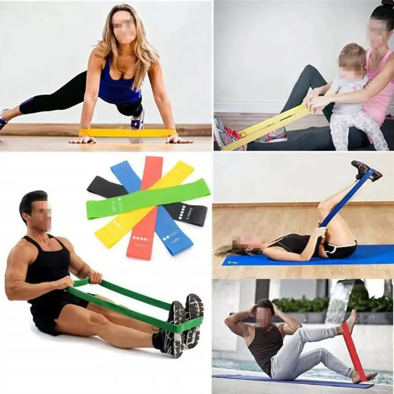 Multi-Color TPE Resistance Bands – Home Fitness & Pilates Workout Set