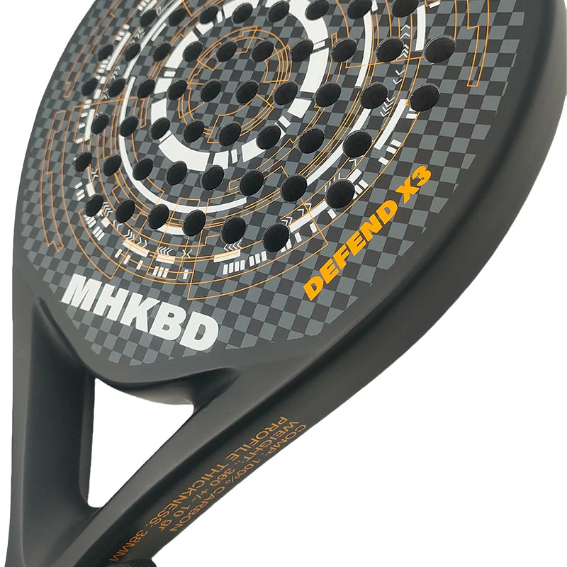 100% Carbon Fiber Padel Racket – EVA Memory Foam Core Beach Tennis Paddle