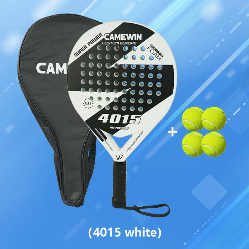 Luxury Teardrop Padel Racket – Carbon Frame with Black EVA Core & Custom Grip Technology