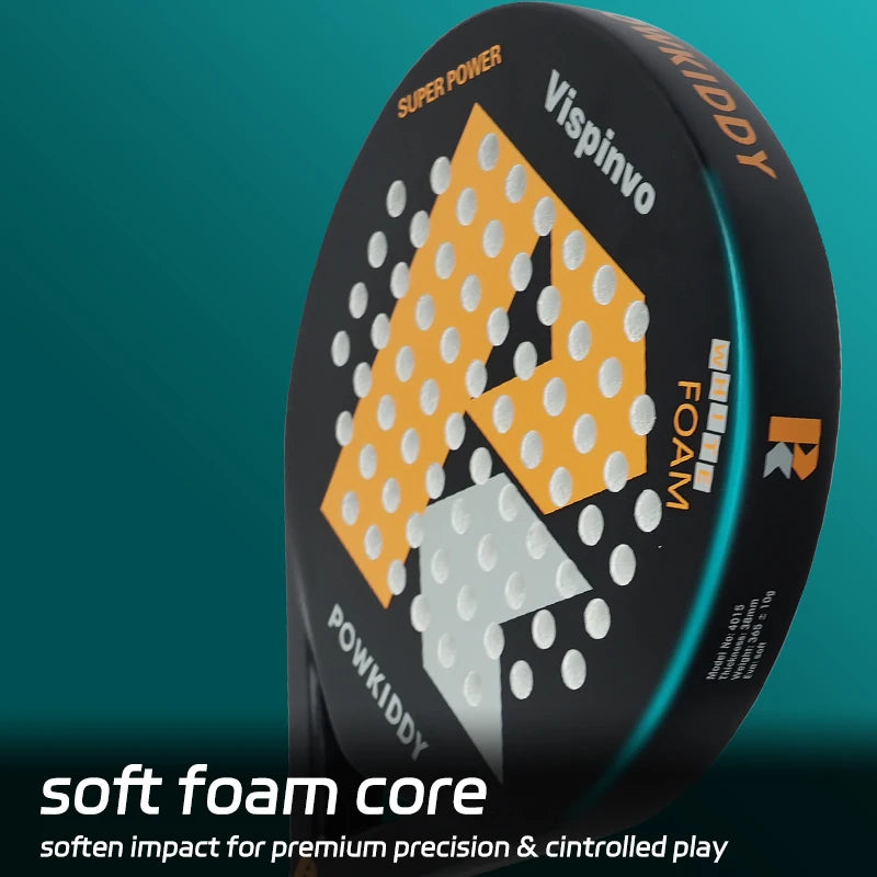 POWKIDDY Ultra-Light Carbon Fiber Padel & Tennis Racket – High Elasticity, Premium Quality