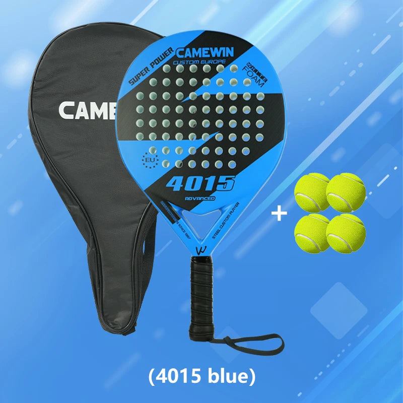 Luxury Teardrop Padel Racket – Carbon Frame with Black EVA Core & Custom Grip Technology