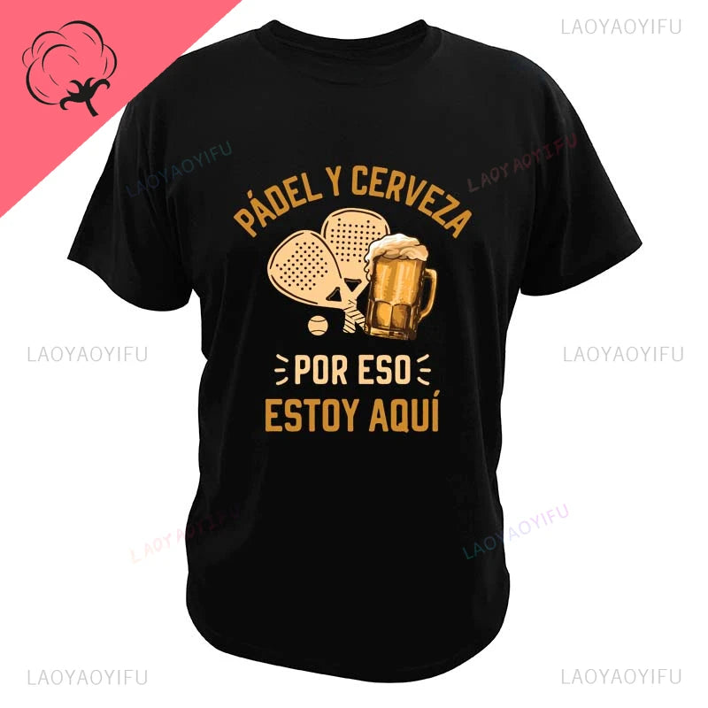 Porque Pierdo al Padel – Funny Cotton Graphic Tee for Men