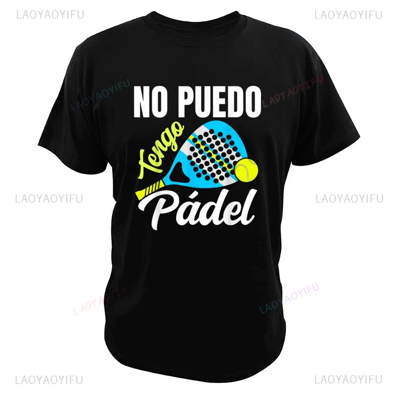 Porque Pierdo al Padel – Funny Cotton Graphic Tee for Men